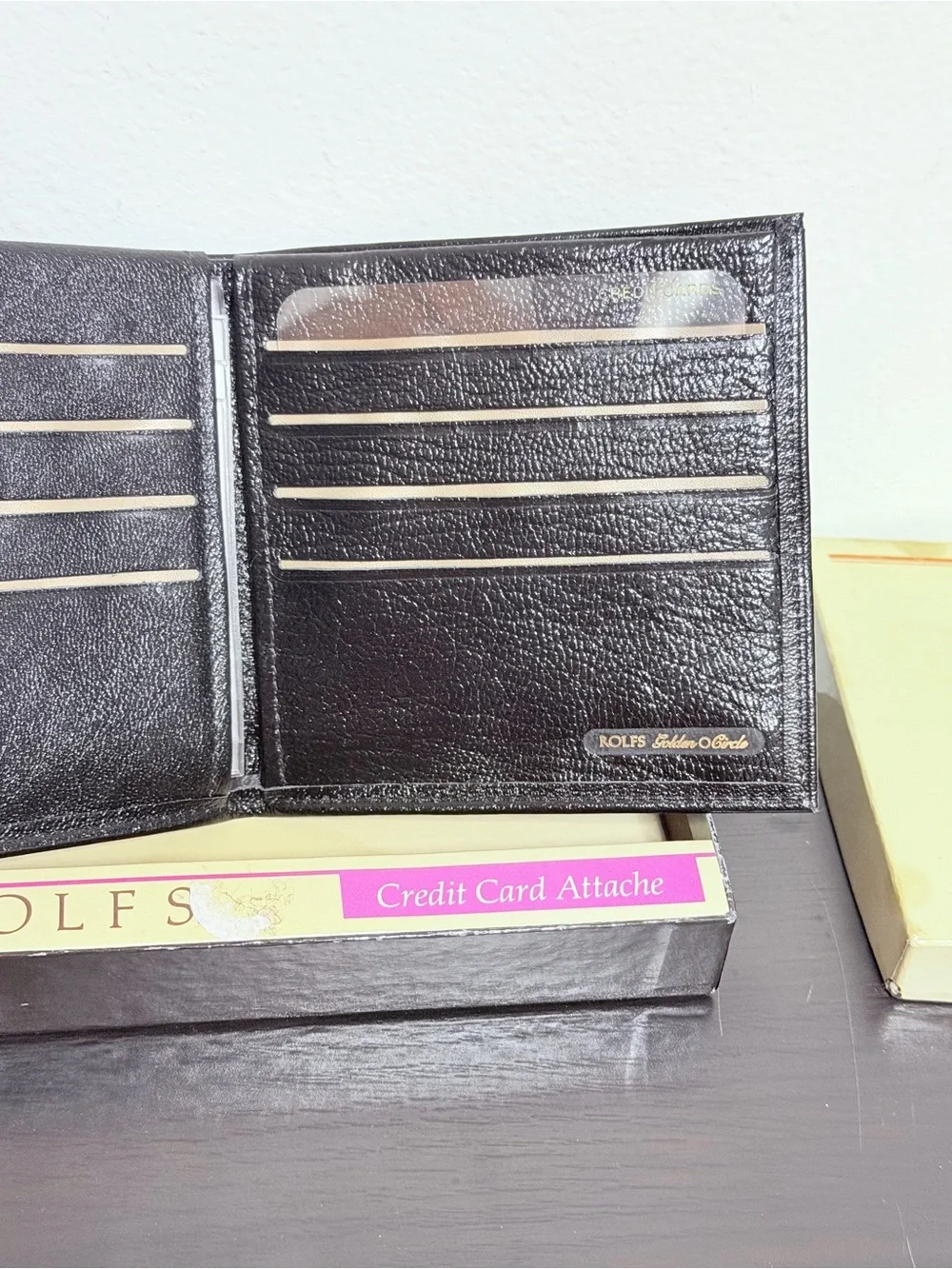 ROLFS Black Leather Wallet  NWT